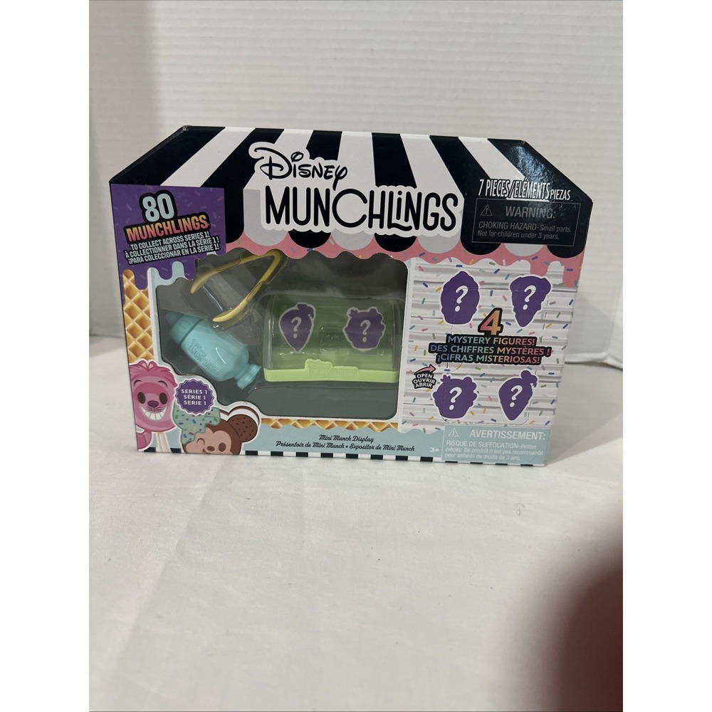 BRAND NEW Disney Munchlings Mini Munch Display Green S1 with 4 Mystery Figures